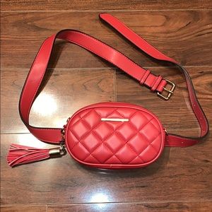 Aldo red belt fanny pack